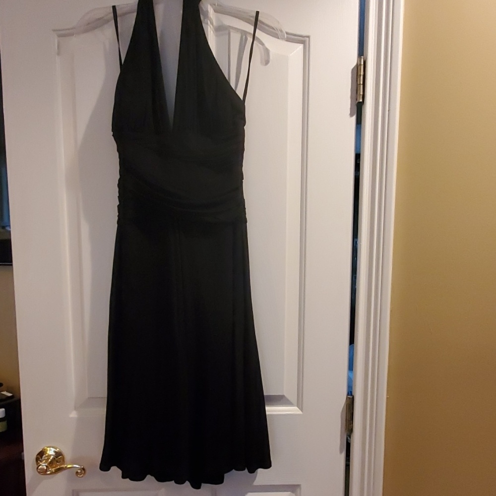 NWT White House Black Market Black Halter dress